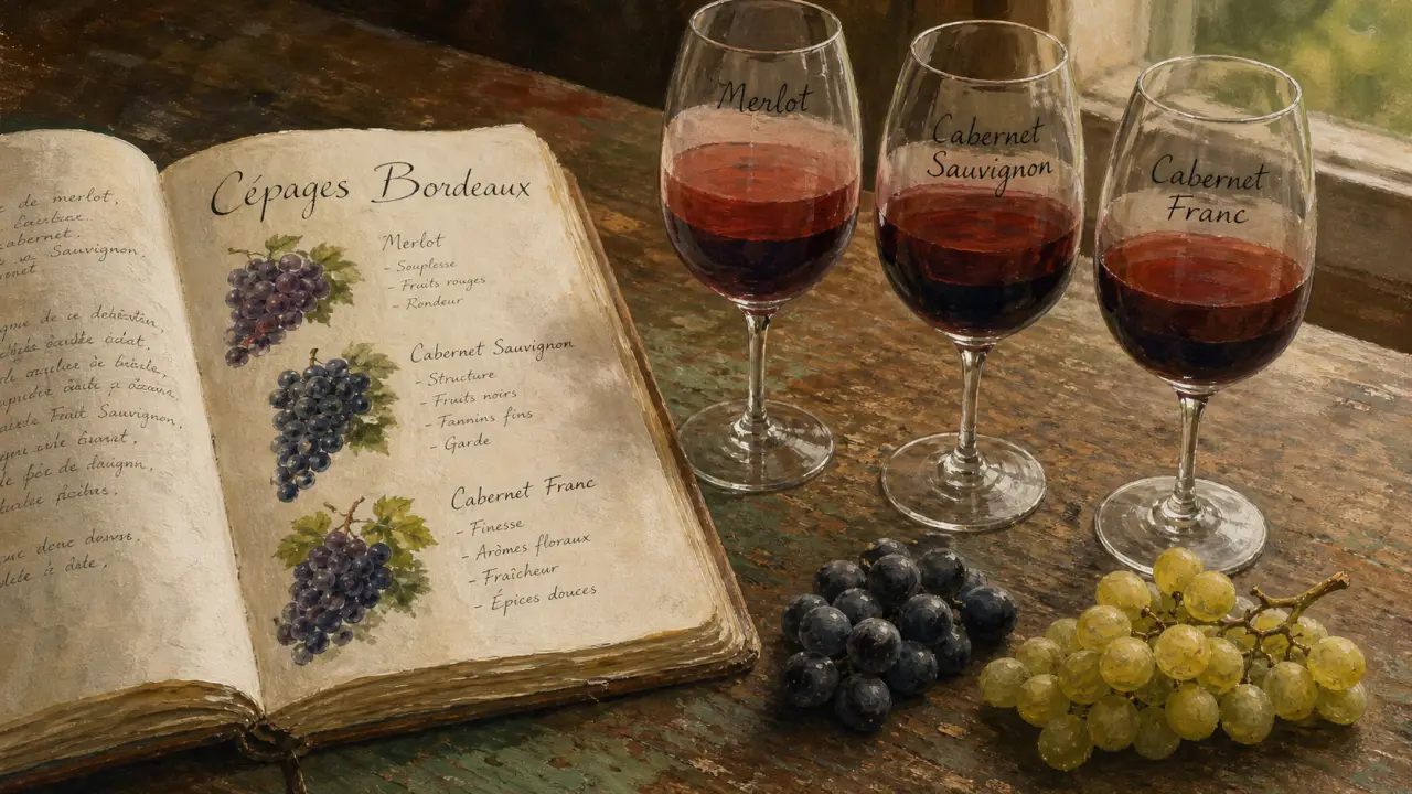Cépage bordelais Merlot Cabernet assemblage dans des verres à vin