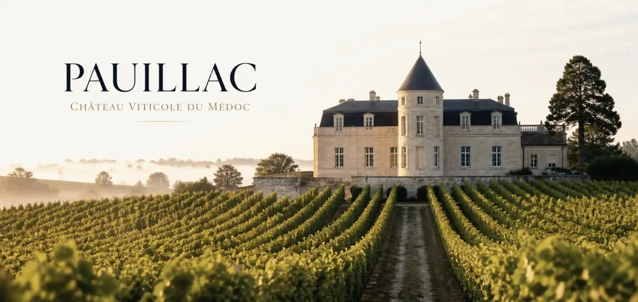 chateau pauillac entouré de vignes du Médoc