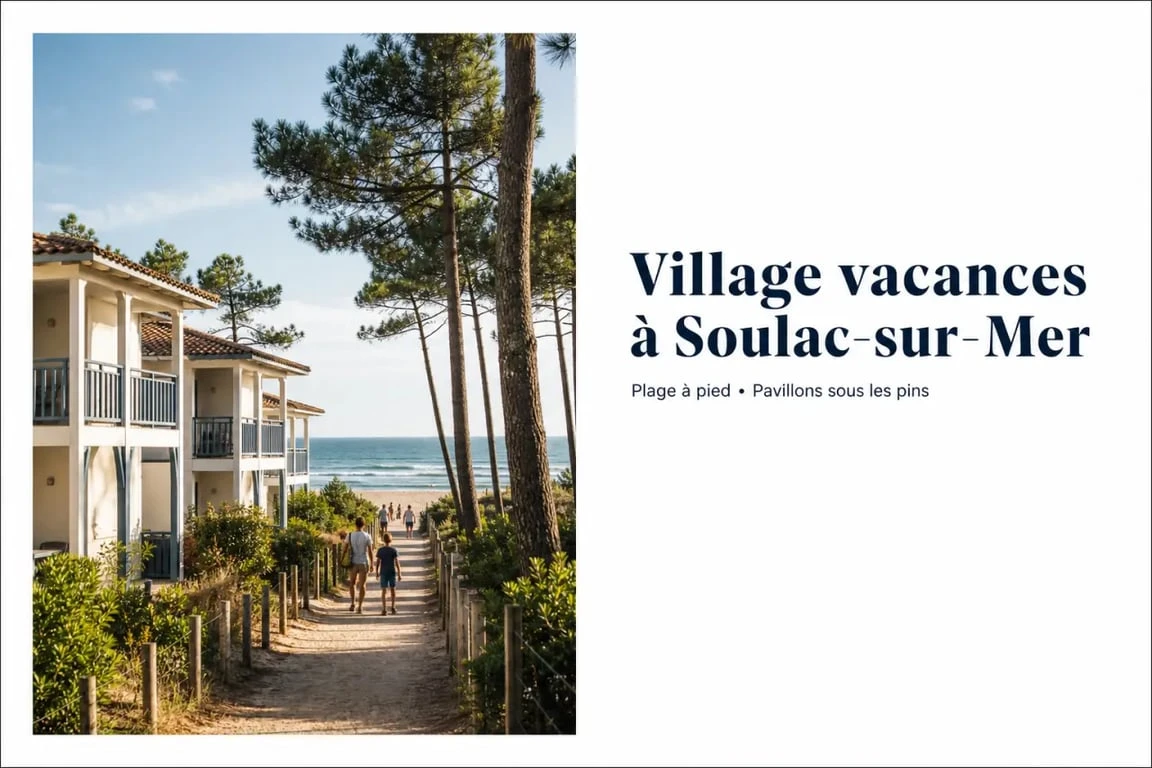 VVF Soulac-sur-Mer Bordeaux Médoc en bord d’océan avec pavillons mitoyens et accès à la plage