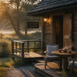 Les cabanes de Jeanne : accès et confort, cabane en bois sur pilotis