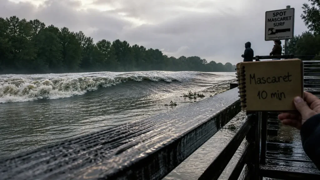 Mascaret 33 sur la Dordogne : vague et berges à éviter