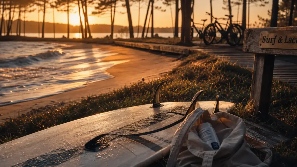 Que faire a toulouse : Lacanau surf et lac à la golden hour