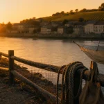 Que faire Médoc : estuaire de la Gironde et vignes au coucher du soleil