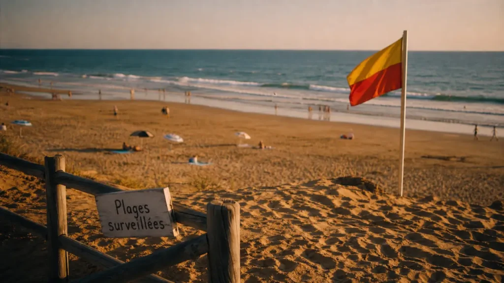 Saint Jean de Monts : sable fin et baïnes sur la plage surveillée