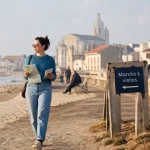 Soulac-sur-Mer office de tourisme Médoc Atlantique : promenade vers la basilique et la plage