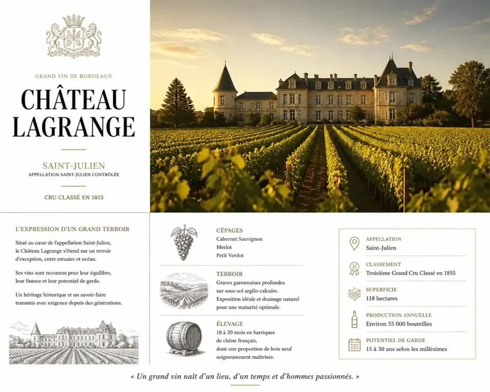 Vignobles et châteaux du Médoc sur la route des vins.