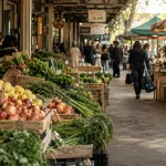 Marché claouey : halle couverte et produits frais