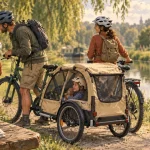 Voyage à vélo en famille : 15–25 km par jour, famille sur voie verte