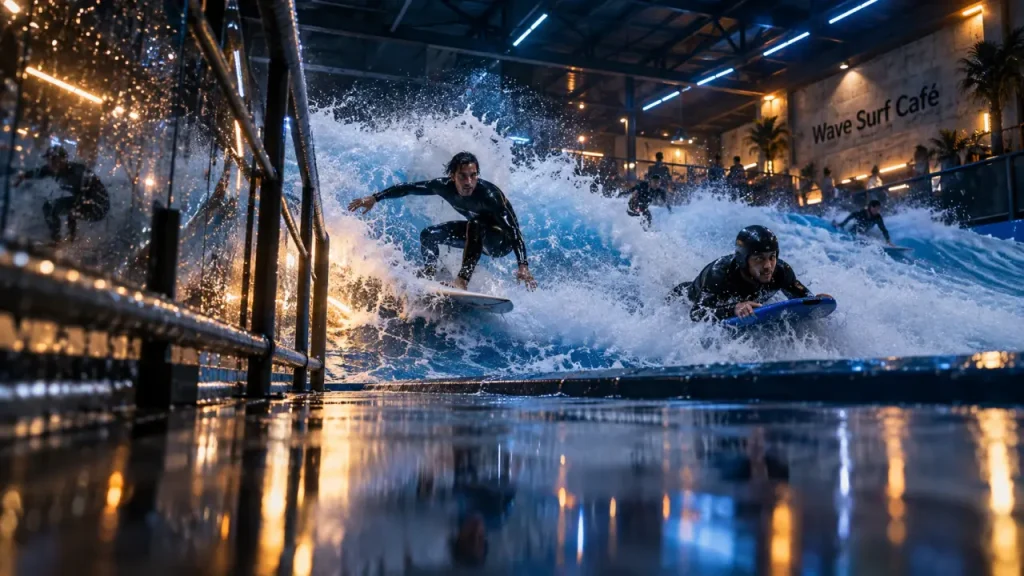 Wave Surf Café à Bordeaux : domptez la vague artificielle en plein centre-ville