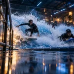 Wave Surf Café cours du médoc bordeaux, vague artificielle intérieure