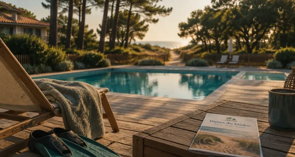 Résidence les dunes du médoc pierre & vacances : piscine familiale et plage à 500 m